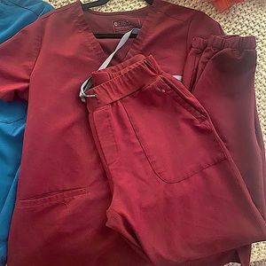 Figs Scrubs Burgundy